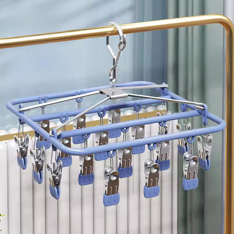 Baby Clothing Rack - Séchoir multi-épingles en acier inoxydable pour