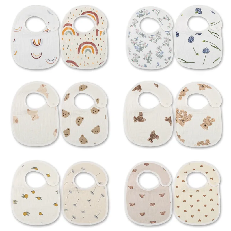 Baby Clothing Fabric - Bavoirs imperméables en coton pour bébé,