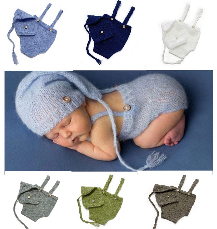 Baby Clothing Crochet - 2 pièces/ensemble Crochet nouveau-né tenue nouveau-né