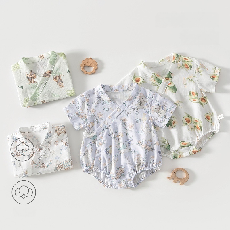Bamboo Bodysuit Baby - Combinaison pour bébé nouveau-né, été, tissu